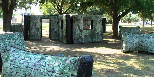 Low and High Walls Setup Outside